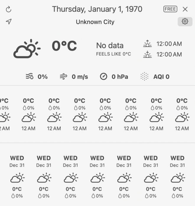 Weather Dock 이 동작하지 않아 다시 iStatmenus 날씨 구독 hof 블로그